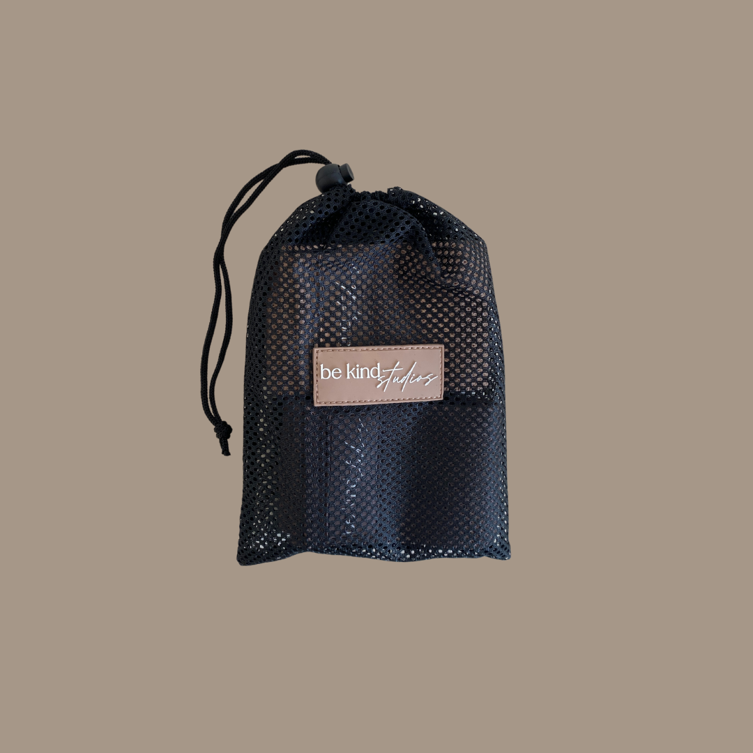 Booty bands in mesh bag