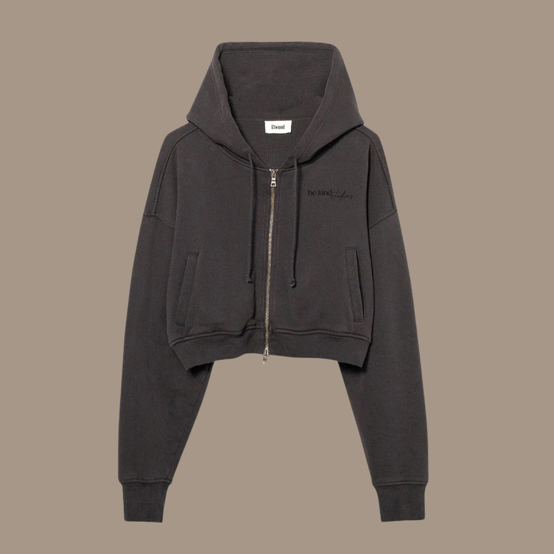be kind | elwood babydoll crop zip hoodie